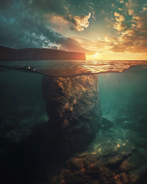 Gouden uur aan zee van fernlichtsicht
