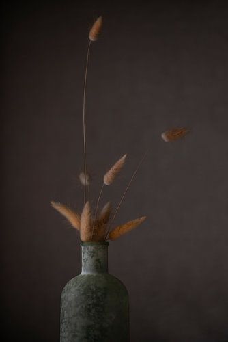 Stilleven met vaas en pluimen