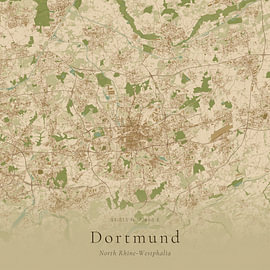 Historische Landkarte von Dortmund, Deutschland