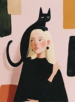 The girl and the cat