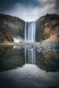 Island Skogafoss Wasserfall von Jean Claude Castor