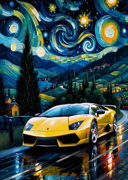 De Lamborghini Murciélago - editie Sterrennacht van MIROKKU