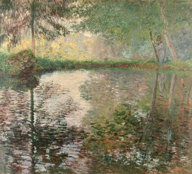 Vijver in Montgeron, Claude Monet von Meesterlijcke Meesters