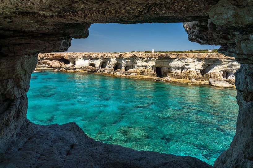 Sea Caves Cyprus by Peter Schickert