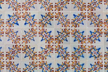 Azulejo in de Algarve in Portugal van Werner Dieterich