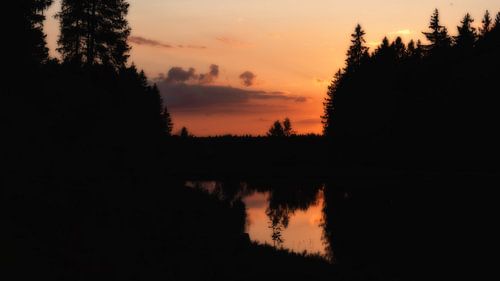 Sonnenuntergang am Mittlerer Grumbacher Teich