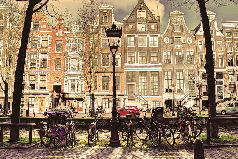 Binnenstad van Amsterdam in de Winter Oud van Hendrik-Jan Kornelis