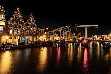 Haarlem at night by Johan Honders