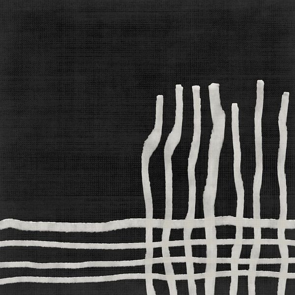 Abstract artwork in black with textures and brushstrokes by Imaginative