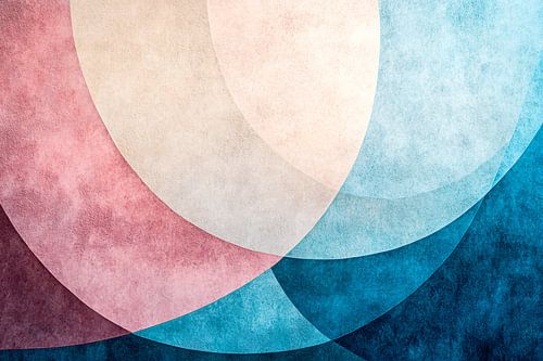 Cercles abstraits aux couleurs douces
