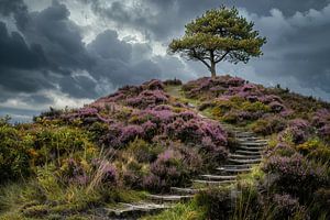 Mystischer Baum im Nebel