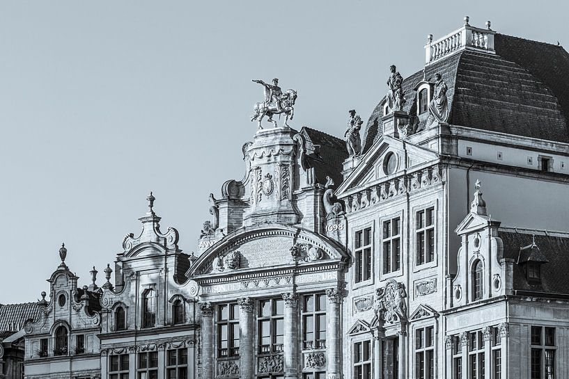 Gildehäuser am Grand-Place in Brüssel - monochrom von Werner Dieterich