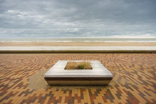 Digue de mer à Wenduine, Belgique.