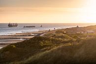 Zoutelande Sunset (kustlijn Zoutelande) van Thom Brouwer thumbnail