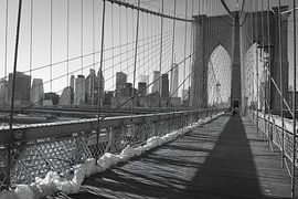 Brooklyn bridge New York in de winter van Grethi Bontsema