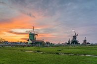 Sunset on the Zaanse Schans by Jeroen de Jongh thumbnail
