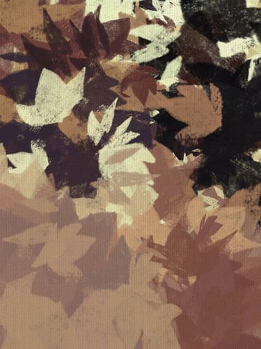 Abstract Botanical Leaves Retro Earthy Colors No. 002 by Dina Dankers