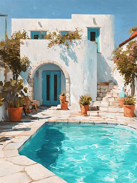 Mediterranean Poolside van Gypsy Galleria