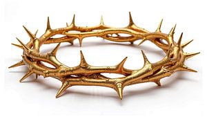 CROWN OF THORNS: Modern Art Gold Art Print Wall Art