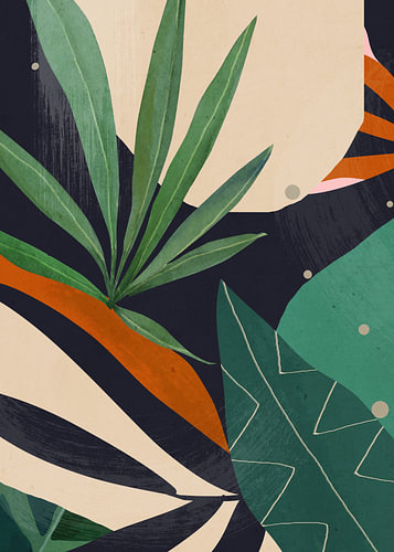 Art abstrait : Feuilles tropicales 41