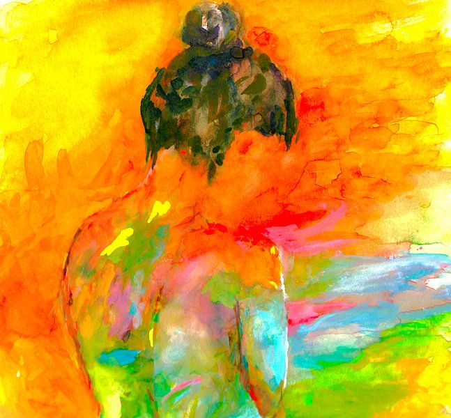 Summer vibes ( 2 ) Hand-painted watercolour by Ineke de Rijk