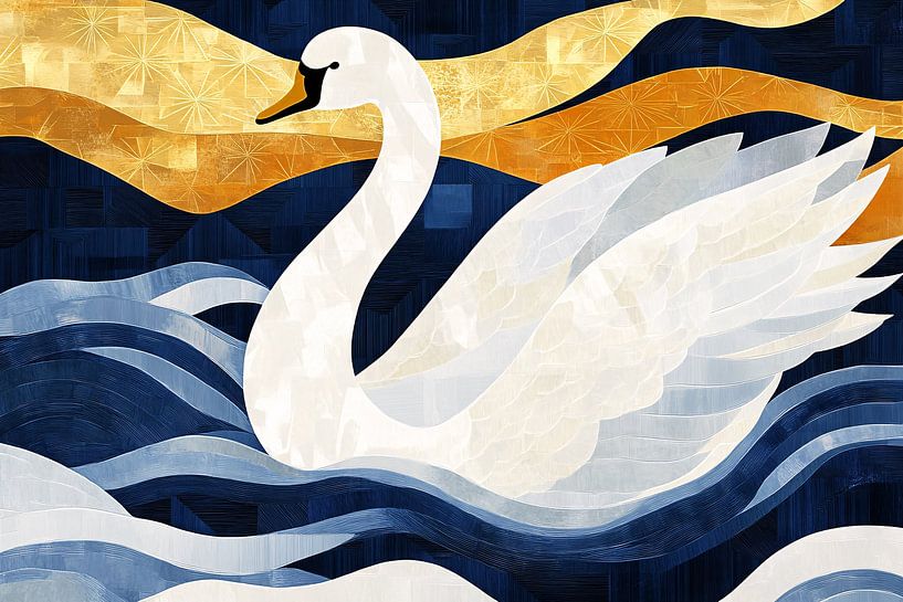 Swan with gold accents by Imperial Art House