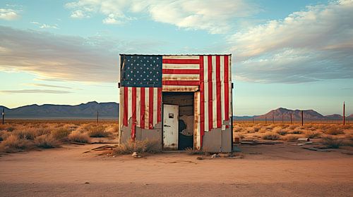 Retro amerikaans woestijn landschap