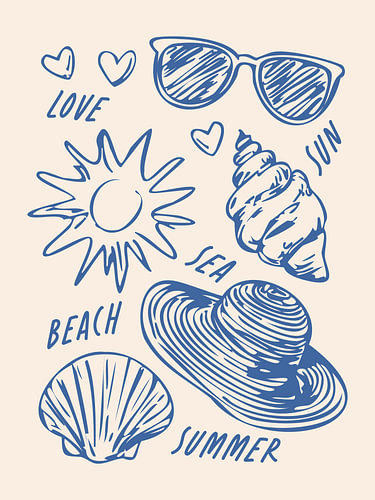 amour, plage, été