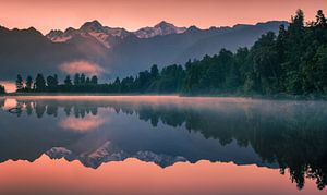 Lake Matheson, Zuidereiland, Nieuw Zeeland van Henk Meijer Photography
