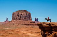 Cowboy in Monument Valley van Gerard Van Delft thumbnail