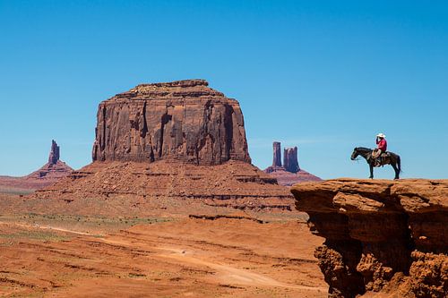 Cowboy im Monument Valley von Gerard Van Delft