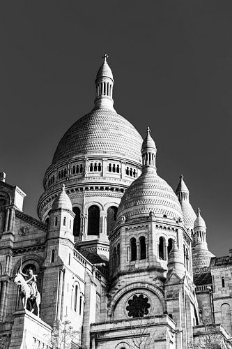 Sacré-Coeur op Montmartre in Parijs - monochroom