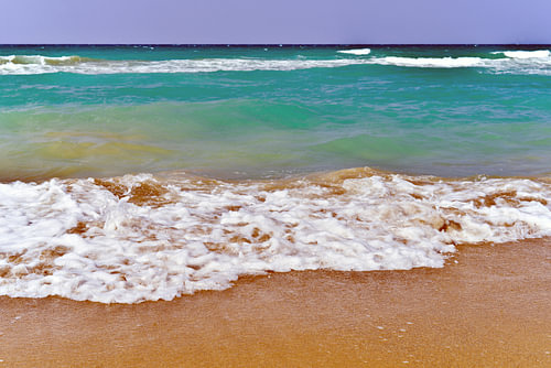 A magical display of waves on Amoudara beach in Crete
