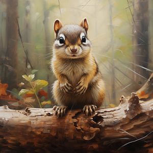 Eichhörnchen malt helle Farben von The Xclusive Art