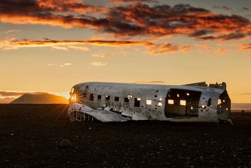 Épave de l'avion de Solheimasandur en Islande par Dieter Meyrl