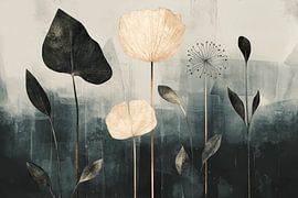 Abstraction botanique, style wabi-sabi et Japandi sur Japandi Art Studio