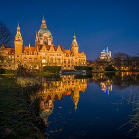 Hanover - New Town Hall by night by t.ART