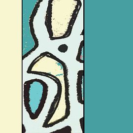 Abstract colour fields: Green and Vanilla