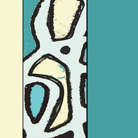 Abstract colour fields: Green and Vanilla by Kerstin Franz