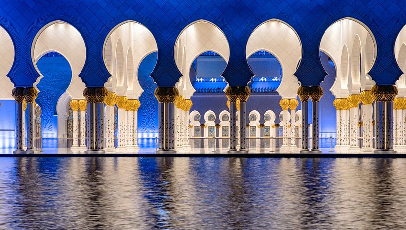De bogen van de Sheikh Zayed-moskee in Abu Dhabi van Rene Siebring