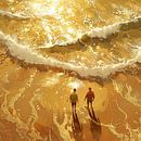 Zonsondergang in de Zomer van Kunst Kriebels thumbnail