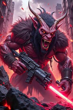 NEON KRAMPUS: The devil devastates the cyberpunk city