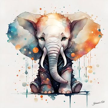 Chibi-Elefant 5 von Johanna's Art