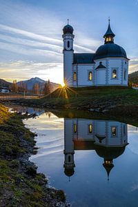 Zonsondergang in Seefeld van Sandra Schönherr