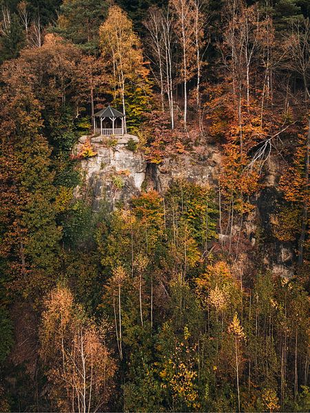Holzhütte in herbstlicher Atmosphäre von Erik Lei