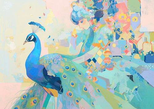 Floral Peacock Dream by Eye catching paintings