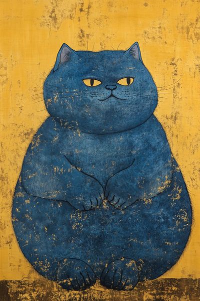 Cat in Japanese Style by Thea