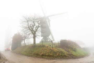 Op een mooie ochtend met een oude molen (Hertboommolen) van Marcel Derweduwen