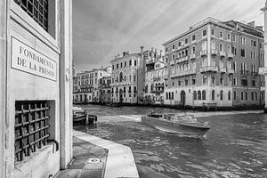 Grand canal Venise noir et blanc