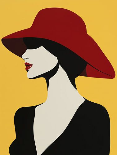 Femmes avec des chapeaux rouges